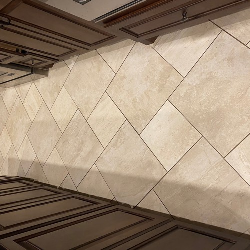 Ceramic (tile and grout) before service