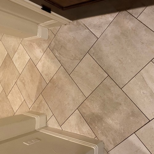 Ceramic (tile and grout) before service