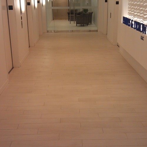 Ceramic (tile and grout) before service