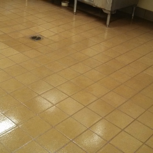 Ceramic (tile and grout) after service