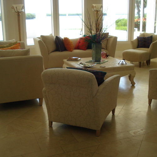 Travertine before service