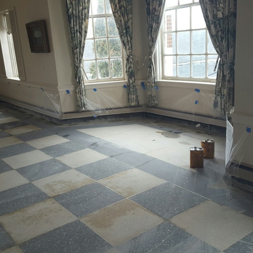 Terrazzo before service