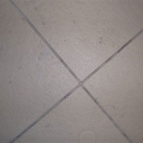 Ceramic (tile and grout) before service