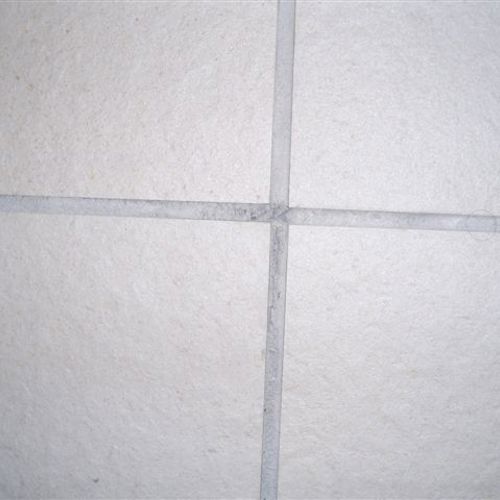 Ceramic (tile and grout) before service