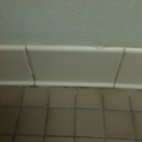 Ceramic (tile and grout) before service