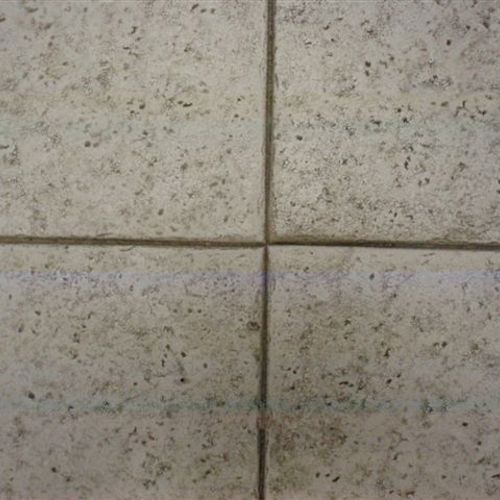 Ceramic (tile and grout) before service