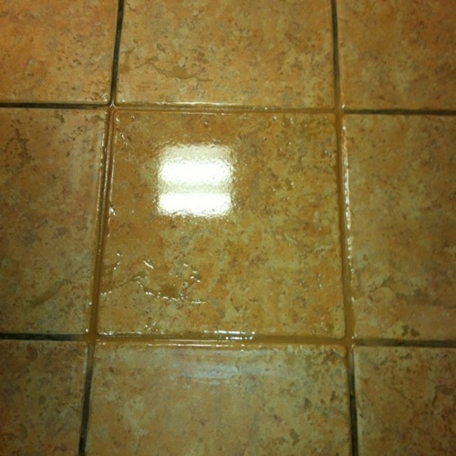 Ceramic (tile and grout) after service