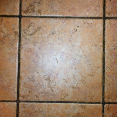 Ceramic (tile and grout) before service