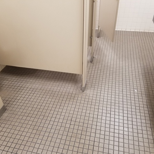 Ceramic (tile and grout) before service