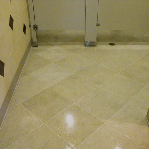 Ceramic (tile and grout) before service