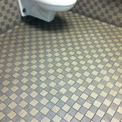 Ceramic (tile and grout) before service