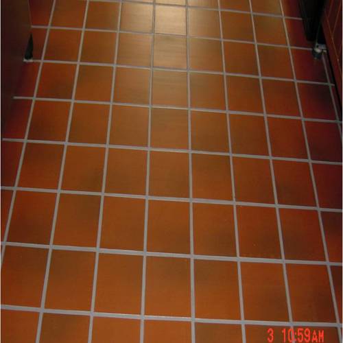 Ceramic (tile and grout) after service