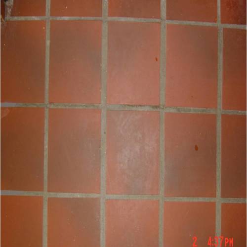 Ceramic (tile and grout) before service