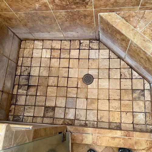 Ceramic (tile and grout) before service