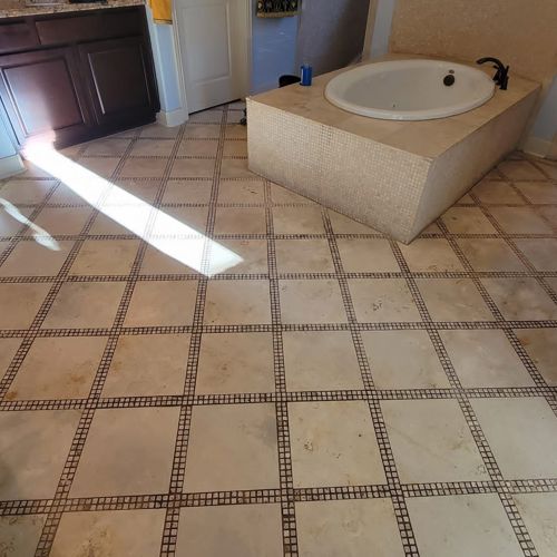 Ceramic (tile and grout) after service