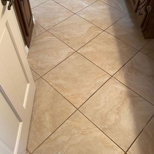 Ceramic (tile and grout) before service