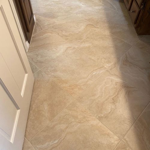 Ceramic (tile and grout) after service