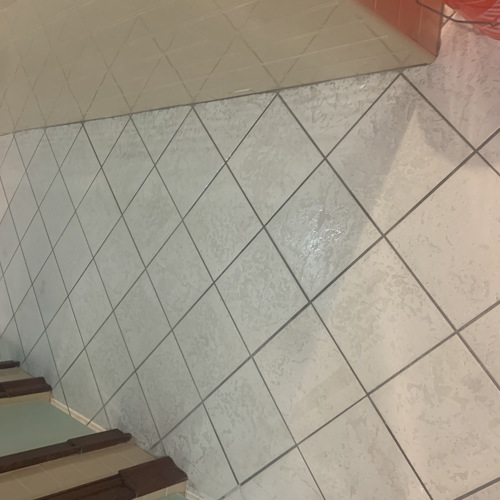 Ceramic (tile and grout) before service