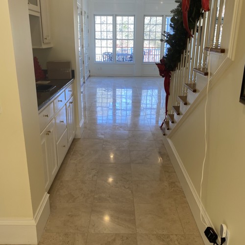 Travertine after service