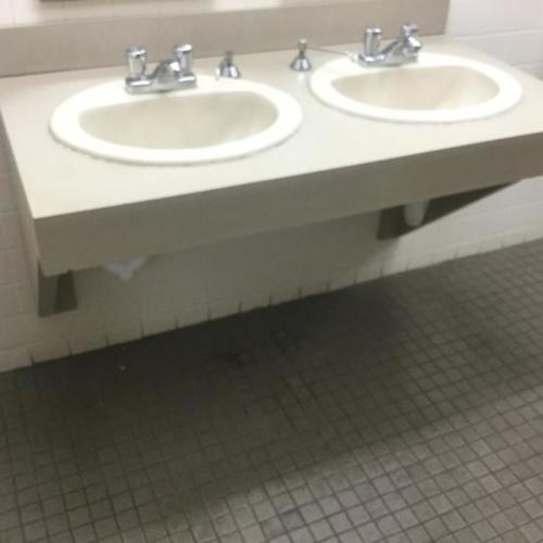 Ceramic (tile and grout) before service