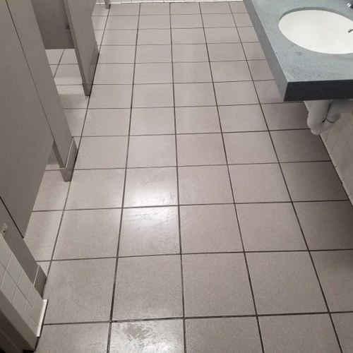Ceramic (tile and grout) after service