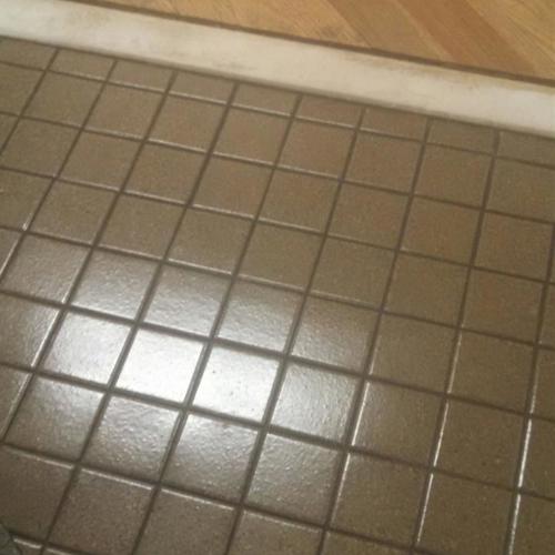Ceramic (tile and grout) after service