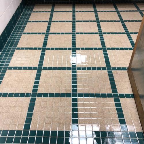 Ceramic (tile and grout) after service