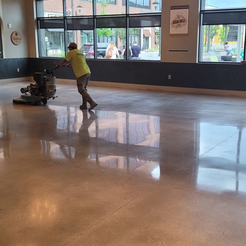 Concrete after service